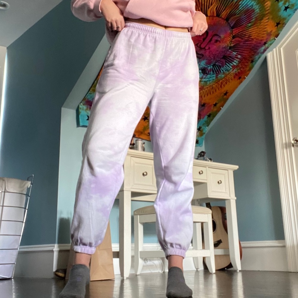 Purple Tie Dye Sweatpants
